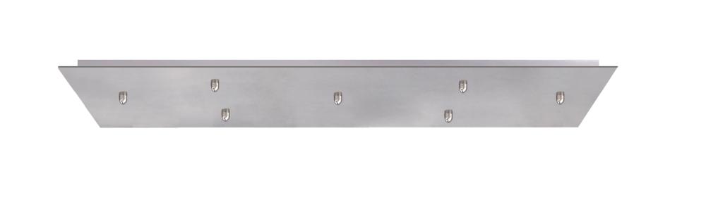 Besa 7-Light Bar 12V Multiport Canopy, Satin Nickel, 277V Input