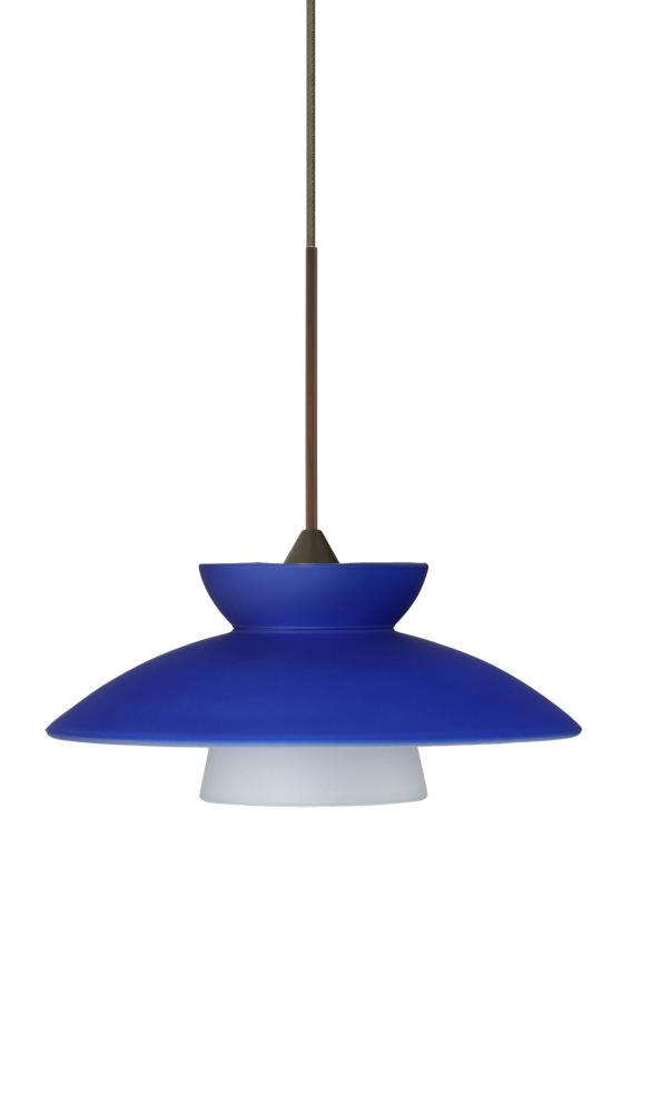 Besa Pendant For Multiport Canopy Trilo 7 Bronze Blue Matte 1x50W Halogen