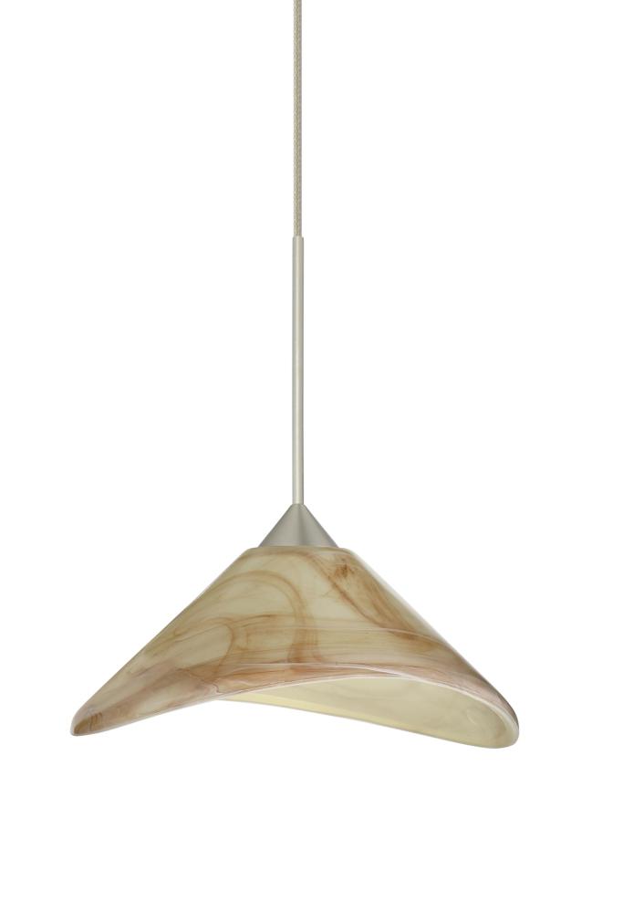 Besa Pendant Hoppi Satin Nickel Mocha 1x50W Halogen