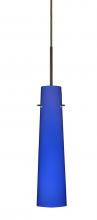 Besa Lighting 1BC-5674CM-BR - Besa Camino Pendant Bronze Cobalt Blue Matte 1x40W Halogen