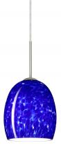 Besa Lighting 1JC-169786-SN - Besa Lucia Pendant Satin Nickel Blue Cloud 1x75W Medium Base