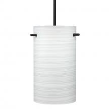 Besa Lighting 1JC-4005KR-BK - Besa Tamburo 5 Pendant, Chalk, Black Finish, 1x100W MAX E26 Base