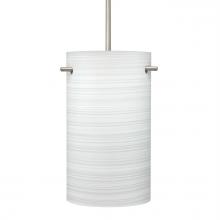 Besa Lighting 1JC-4005KR-SN - Besa Tamburo 5 Pendant, Chalk, Black Finish, 1x100W MAX E26 Base