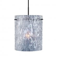 Besa Lighting 1JC-400600-BK - Besa Tamburo 8 Pendant, Clear Stone, Black Finish, 1x100W MAX E26 Base