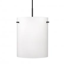 Besa Lighting 1JC-400607-BK - Besa Tamburo 8 Pendant, Opal Matte, Black Finish, 1x100W MAX E26 Base