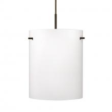 Besa Lighting 1JC-400607-BR - Besa Tamburo 8 Pendant, Opal Matte, Bronze Finish, 1x100W MAX E26 Base