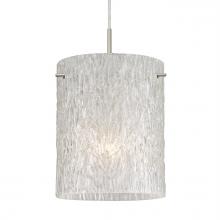 Besa Lighting 1JC-4006GL-SN - Besa Tamburo 8 Pendant, Glitter Stone, Black Finish, 1x100W MAX E26 Base