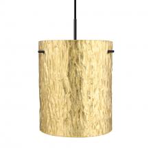 Besa Lighting 1JC-4006GS-BK - Besa Tamburo 8 Pendant, Stone Gold Foil, Black Finish, 1x100W MAX E26 Base