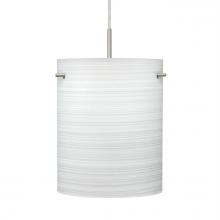 Besa Lighting 1JC-4006KR-SN - Besa Tamburo 8 Pendant, Chalk, Black Finish, 1x100W MAX E26 Base