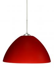 Besa Lighting 1JC-420131-SN - Besa Tessa Pendant Satin Nickel Red Matte 1x75W Medium Base