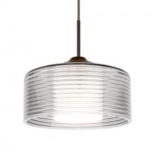 Besa Lighting 1JC-BELUCL-BR - Besa Belu Pendant, Clear Shade, Bronze Finish, 1x60W E26 Base