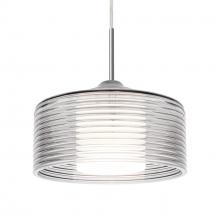 Besa Lighting 1JC-BELUCL-SN - Besa Belu Pendant, Clear Shade, Black Finish, 1x60W E26 Base