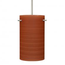 Besa Lighting 1JT-4005CH-SN - Besa Tamburo 5 Pendant, Cherry, Black Finish, 1x100W MAX E26 Base