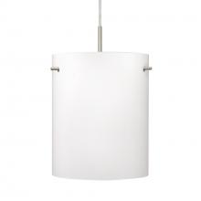 Besa Lighting 1JT-400607-SN - Besa Tamburo 8 Pendant, Opal Matte, Black Finish, 1x100W MAX E26 Base