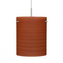 Besa Lighting 1JT-4006CH-SN - Besa Tamburo 8 Pendant, Cherry, Black Finish, 1x100W MAX E26 Base