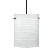 Besa Lighting 1JT-4006KR-BK - Besa Tamburo 8 Pendant, Chalk, Black Finish, 1x100W MAX E26 Base