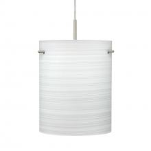 Besa Lighting 1JT-4006KR-SN - Besa Tamburo 8 Pendant, Chalk, Black Finish, 1x100W MAX E26 Base