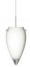 Besa Lighting 1JT-412506-LED-SN - Besa Juli LED Pendant Opal Glossy Satin Nickel 1x9W LED