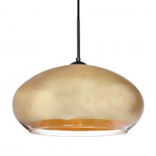 Besa Lighting 1JT-4345GF-BK - Besa Brio 14 Pendant Black Gold Foil 1x75W Medium Base
