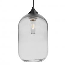 Besa Lighting 1JT-OMEGA12CL-BK - Besa, Omega 12 Cord Pendant,Clear, Black Finish, 1x60W MAX E26 Base