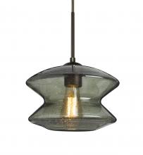 Besa Lighting 1JT-ZENMS-EDIL-BR - Besa, Zen Cord Pendant, Moss Bubble, Bronze Finish, 1x8W LED Filament