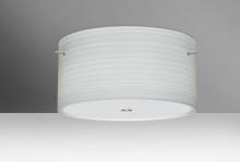 Besa Lighting 1KM-4008KR-LED-SN - Besa Ceiling Tamburo 16 Satin Nickel Chalk 1x28W LED