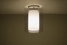 Besa Lighting 1KM-S00607-SN - Besa Ceiling Pahu 8 Satin Nickel Transparent Smoke/Opal 1x100W Medium Base