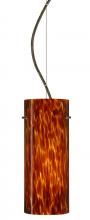 Besa Lighting 1KX-412318-BR - Besa Stilo 10 Cable Pendant Amber Cloud Bronze 1x100W Medium Base