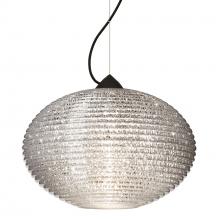 Besa Lighting 1KX-4913GL-BK - Besa Pape 12 Pendant 1Kx Glitter Black 1x100W Medium Base