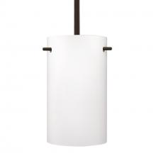 Besa Lighting 1TT-400507-BR - Besa Tamburo 5 Stem Pendant, Opal Matte, Bronze Finish, 1x100W MAX E26 Base