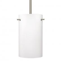 Besa Lighting 1TT-400507-SN - Besa Tamburo 5 Stem Pendant, Opal Matte, Black Finish, 1x100W MAX E26 Base