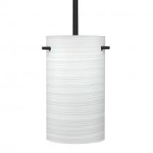 Besa Lighting 1TT-4005KR-BK - Besa Tamburo 5 Stem Pendant, Chalk, Black Finish, 1x100W MAX E26 Base