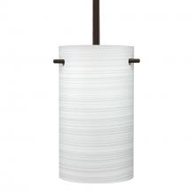 Besa Lighting 1TT-4005KR-BR - Besa Tamburo 5 Stem Pendant, Chalk, Bronze Finish, 1x100W MAX E26 Base