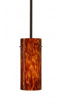 Besa Lighting 1TT-412318-LED-BR - Besa Stilo 10 LED Pendant Amber Cloud Bronze 1x9W LED