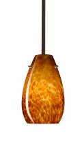 Besa Lighting 1TT-412618-LED-BR - Besa Pera 9 LED Pendant Amber Cloud Bronze 1x9W LED