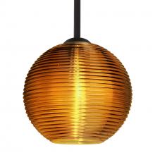 Besa Lighting 1TT-461682-BK - Besa Stem Kristall 8 Pendant Black Amber 1x75W Medium Base