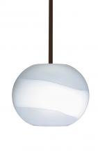 Besa Lighting 1TT-477699-LED-BR - Besa Luna LED Pendant Opal Frost Bronze 1x9W LED