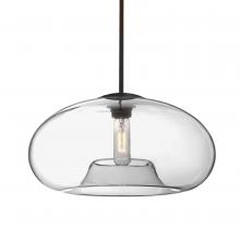 Besa Lighting 1TT-BANA15CL-BK - Besa Stem Pendant Bana 15 Black Clear 1x60W Medium Base