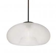 Besa Lighting 1TT-BANA15FR-BK - Besa Stem Pendant Bana 15 Black Frost 1x60W Medium Base