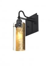 Besa Lighting 1WG-DUKEGF-BK - Besa Duke Wall, Gold Foil, Black Finish, 1x60W Medium Base