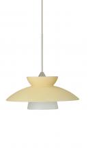 Besa Lighting 1XC-271897-SN - Besa Pendant Trilo 7 Satin Nickel Champagne 1x50W Halogen