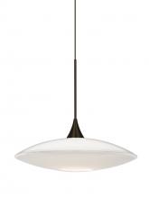 Besa Lighting 1XC-629406-BR - Besa Pendant Spazio Bronze Opal Glossy 1x50W Halogen