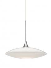 Besa Lighting 1XC-629406-LED-SN - Besa Pendant Spazio Satin Nickel Opal Glossy 1x5W LED