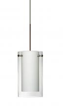 Besa Lighting 1XC-C44007-LED-BR - Besa Pendant Pahu 4 Bronze Clear/Opal 1x5W LED