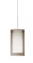 Besa Lighting 1XC-S44007-SN - Besa Pendant Pahu 4 Satin Nickel Transparent Smoke/Opal 1x35W Halogen