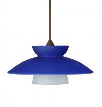 Besa Lighting 1XT-271823-BR - Besa Pendant Trilo 7 Bronze Blue Matte 1x50W Halogen