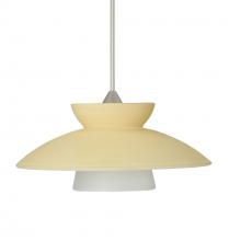 Besa Lighting 1XT-271897-SN - Besa Pendant Trilo 7 Satin Nickel Champagne 1x50W Halogen