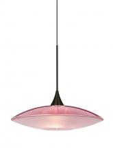 Besa Lighting 1XT-6294RD-BR - Besa Pendant Spazio Bronze Red/Frost 1x50W Halogen