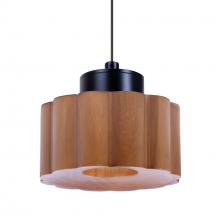 Besa Lighting 1XT-KAOMD-LED-BK - Besa Kao Pendant, Medium Shade, Black Finish, 1x3W LED