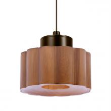 Besa Lighting 1XT-KAOMD-LED-BR - Besa Kao Pendant, Medium Shade, Bronze Finish, 1x3W LED